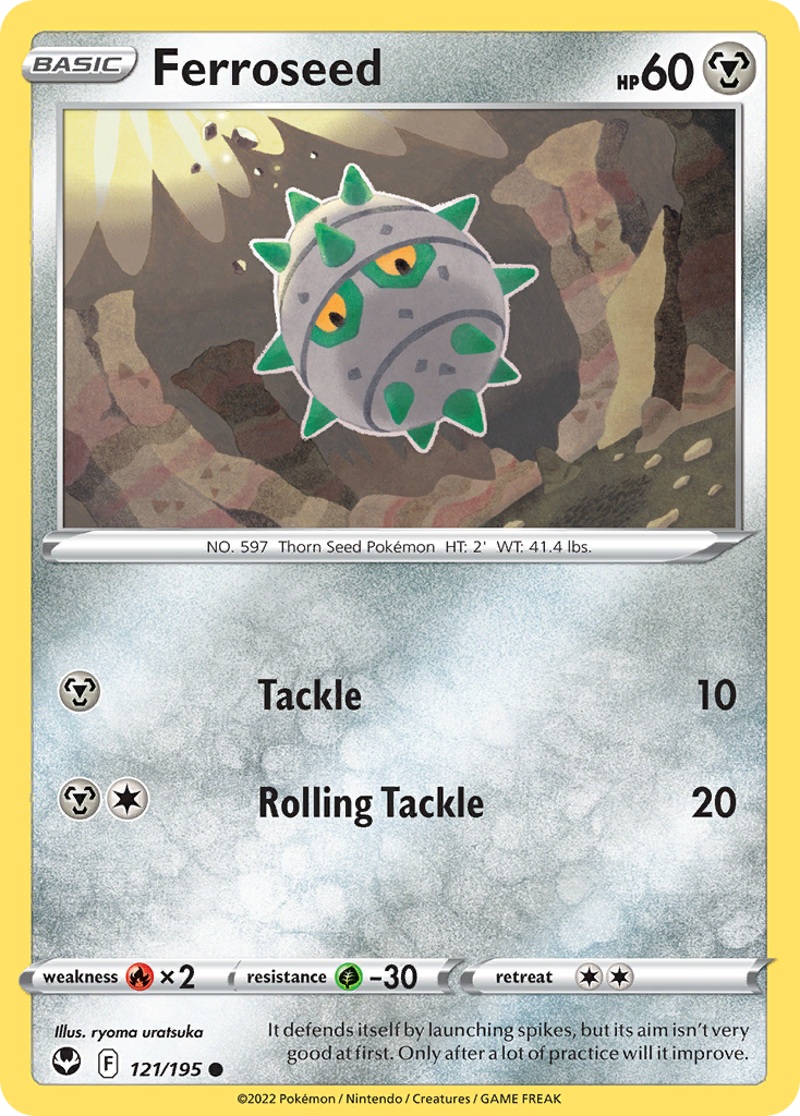Silver Tempest Ferroseed #121/195